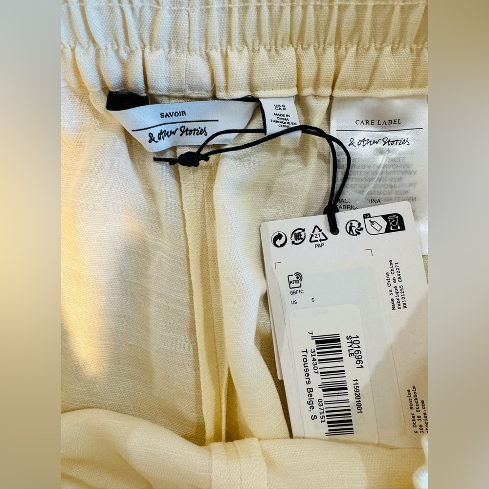 & Other Stories Relaxed Pull-On Linen Trousers - Picture 8 of 10